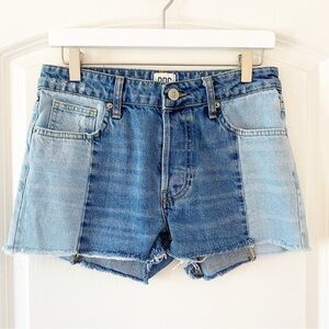 BDG Retro Color Block Patchwork Denim Shorts 70’s